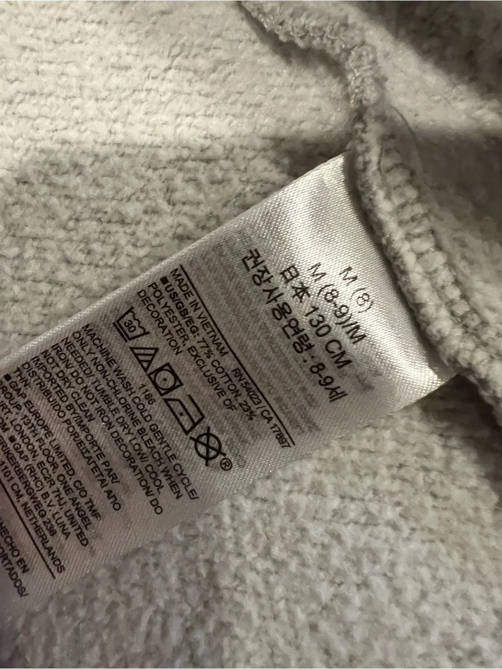 GAP Kids Boys Size 8 Gray Logo Full-Zip Hoodie